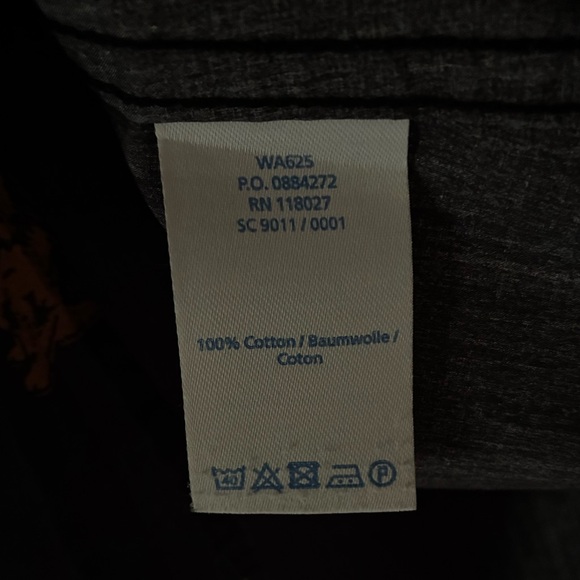 Boden Charcoal Gray Button Down with Corgis and Crowns Sz 8 - Picture 5 of 5